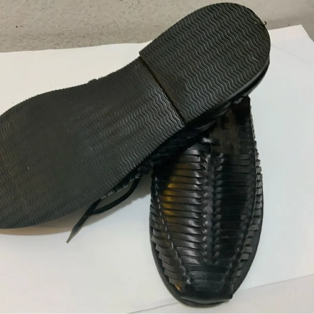 Steve Madden Men's Woven Leather Slip On Loafer black Size 12M soft soles